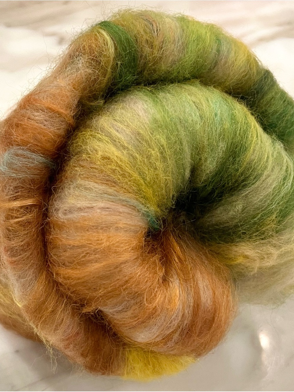 Forest Floor Art Batt for Spinning and Felting